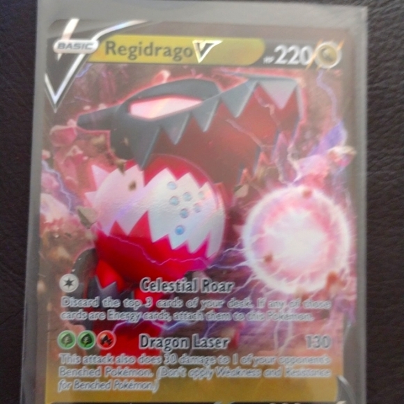 POKEMON-Regidrago V #135 HOLO and Regidrago V #SWSH281 HOLO cards. perfect Condi - Picture 2 of 7